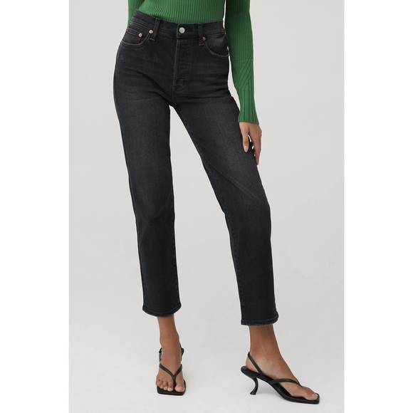 NEW PISTOLA charlie high rise classic straight ankle jeans in jubilee vintage